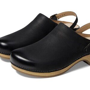 Dansko Berry Clog in Black Burnished Nubuck